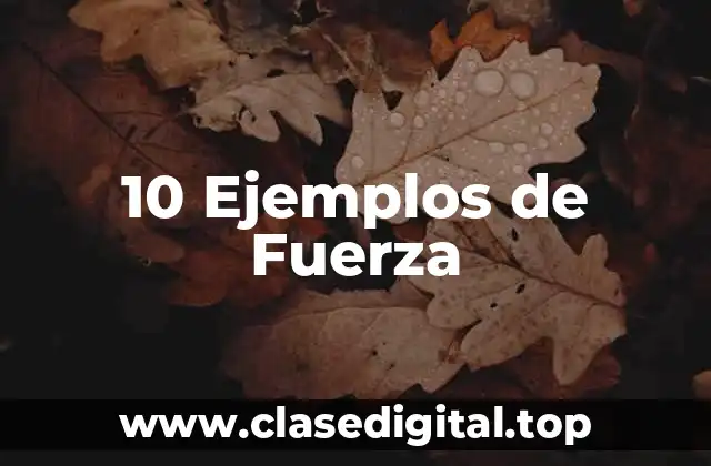 10 Ejemplos de Fuerza