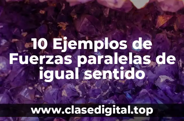 10 Ejemplos de Fuerzas paralelas de igual sentido