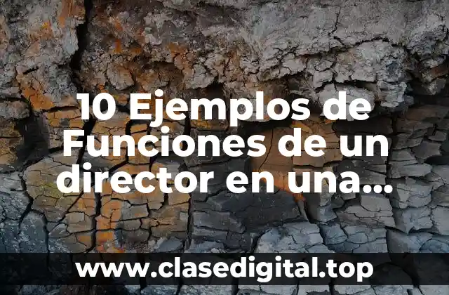 10 Ejemplos de Funciones de un director en una escuela