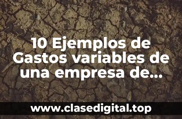 10 Ejemplos de Gastos variables de una empresa de servicios