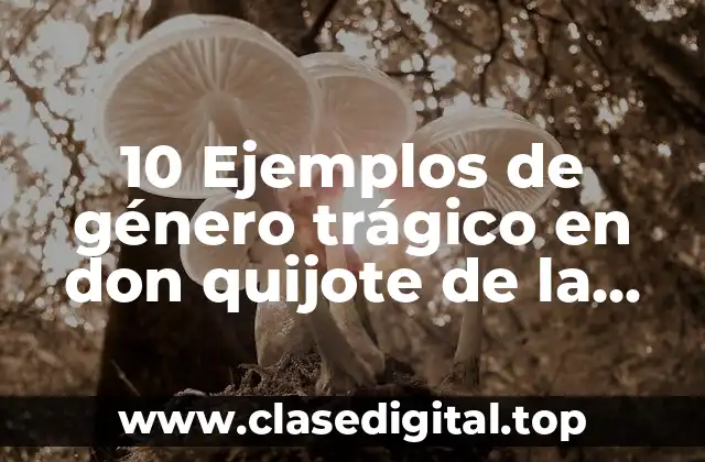 10 Ejemplos de género trágico en don quijote de la mancha