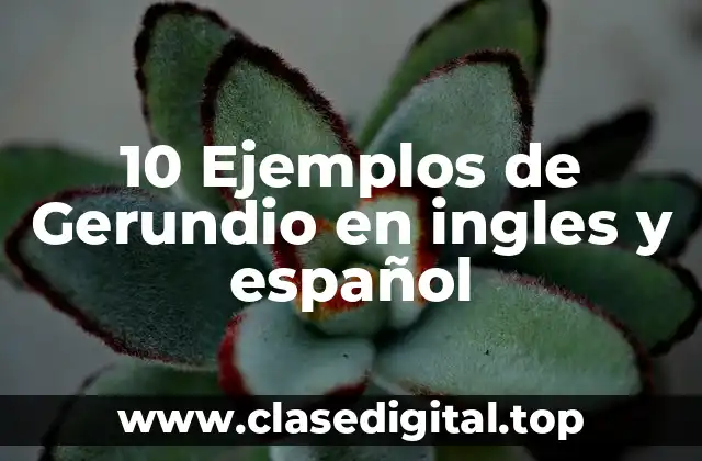 10 Ejemplos de Gerundio en ingles y español