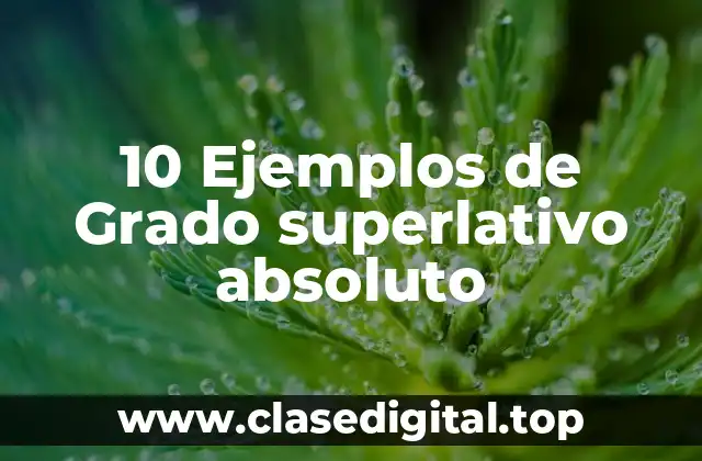 10 Ejemplos de Grado superlativo absoluto
