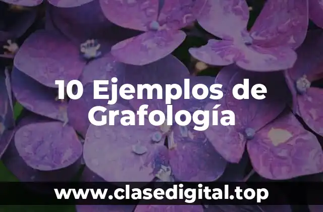 10 Ejemplos de Grafología