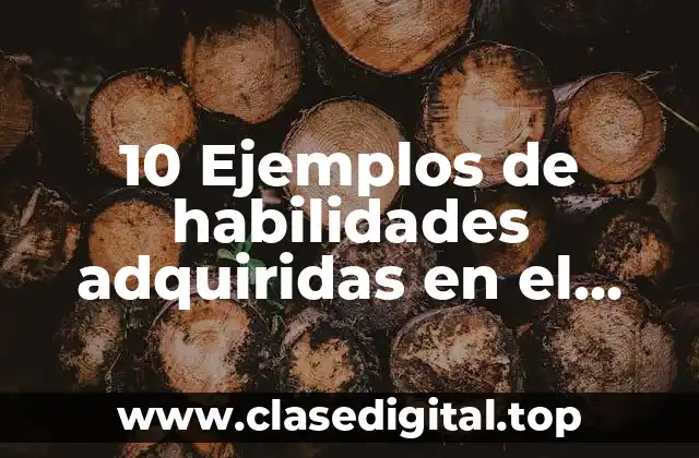10 Ejemplos de habilidades adquiridas en el trabajo