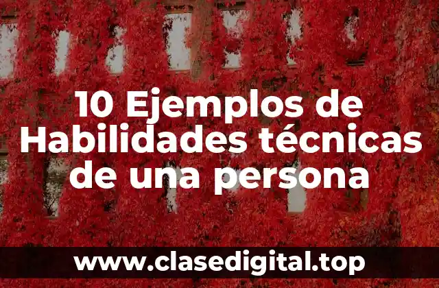 10 Ejemplos de Habilidades técnicas de una persona