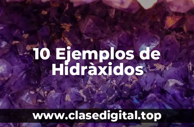 10 Ejemplos de Hidràxidos