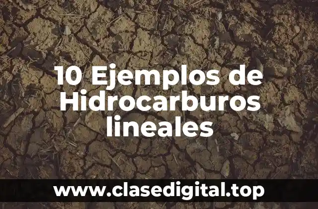 10 Ejemplos de Hidrocarburos lineales