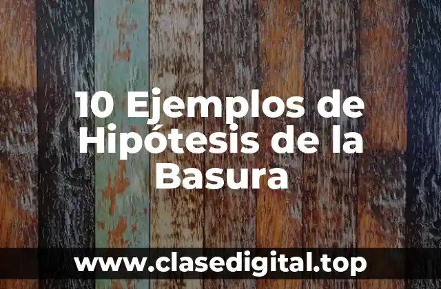 10 Ejemplos de Hipótesis de la Basura