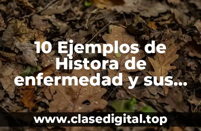10 Ejemplos de Histora de enfermedad y sus niveles de enfermedad