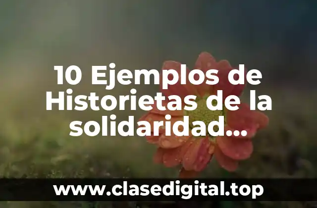 10 Ejemplos de Historietas de la solidaridad funciones valores y actitudes