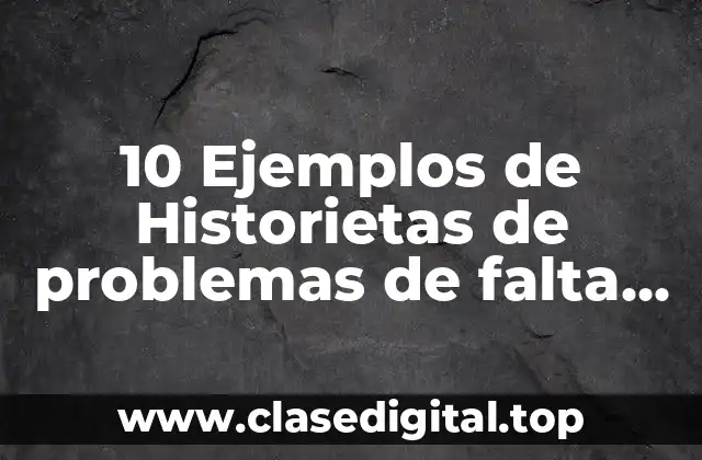 10 Ejemplos de Historietas de problemas de falta de alumbrado