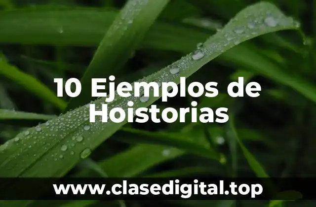 10 Ejemplos de Hoistorias