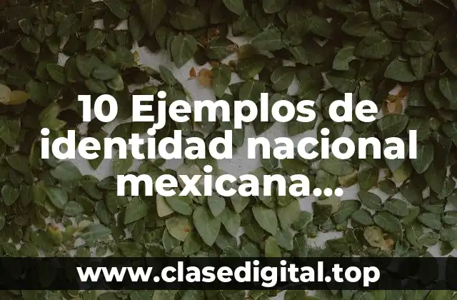 10 Ejemplos de identidad nacional mexicana, Definición, Diferencias y para que sirve