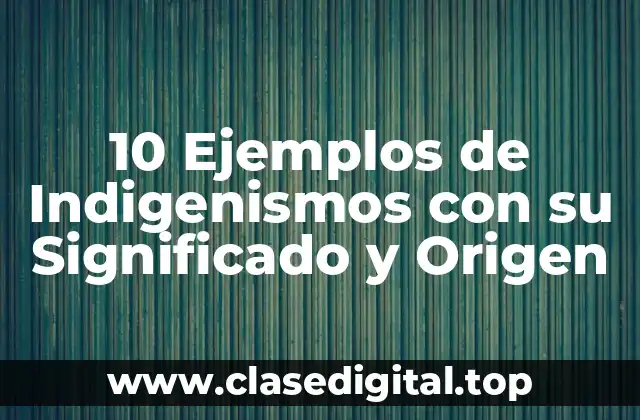 10 Ejemplos de Indigenismos con su Significado y Origen