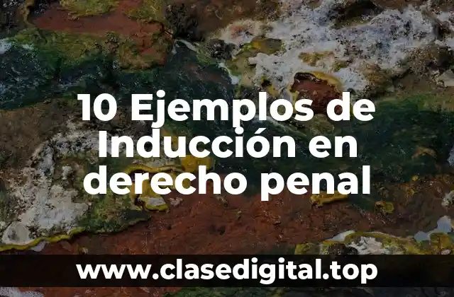 10 Ejemplos de Inducción en derecho penal