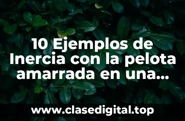 10 Ejemplos de Inercia con la pelota amarrada en una cuerda