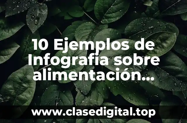 10 Ejemplos de Infografia sobre alimentación saludable