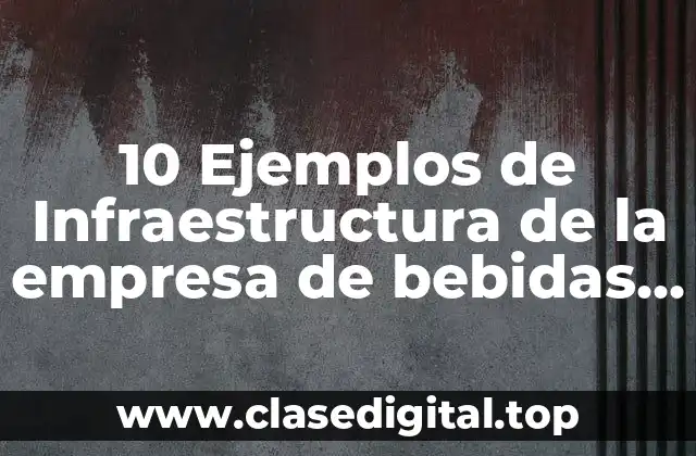 10 Ejemplos de Infraestructura de la empresa de bebidas preparadas