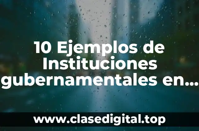 10 Ejemplos de Instituciones gubernamentales en el ámbito político