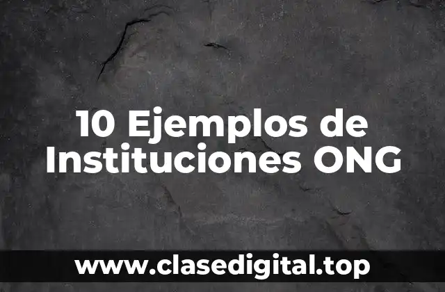 10 Ejemplos de Instituciones ONG