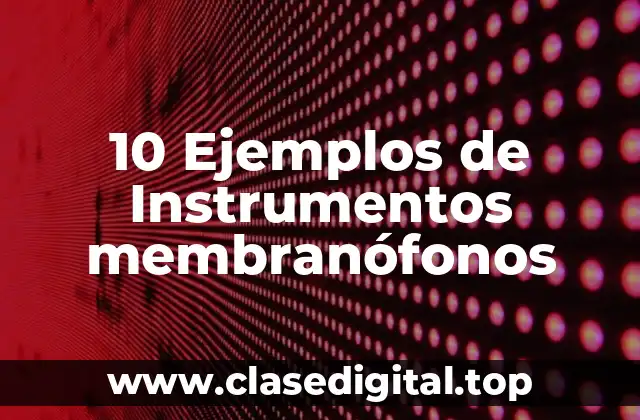 10 Ejemplos de Instrumentos membranófonos