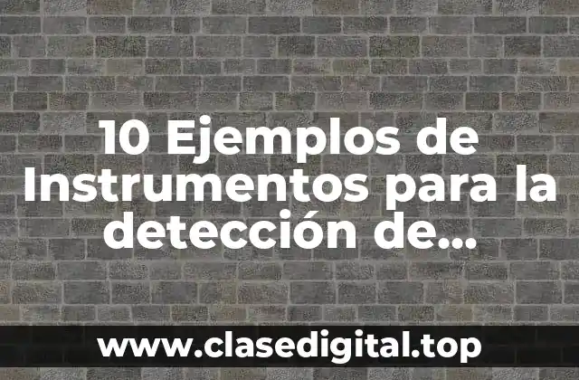 Ejemplos de instrumentos para la detección de necesidades de capacitación