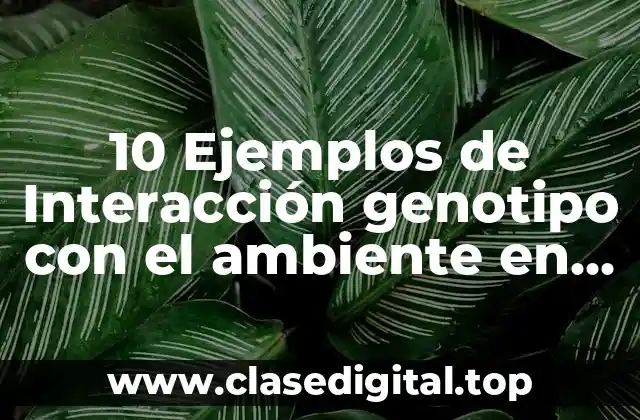 10 Ejemplos de Interacción genotipo con el ambiente en animales