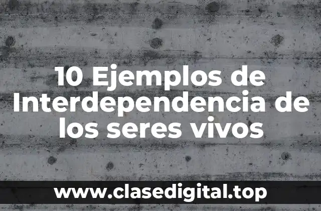 10 Ejemplos de Interdependencia de los seres vivos