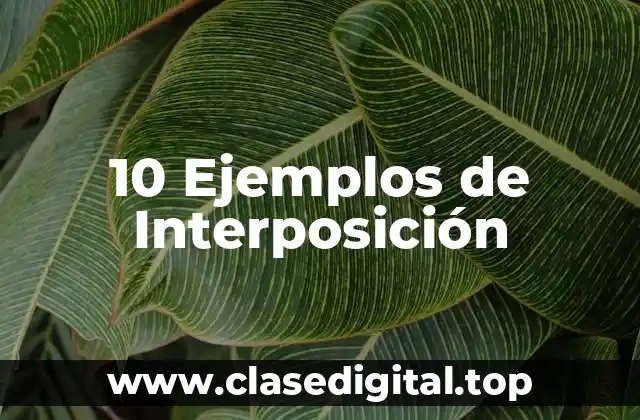 10 Ejemplos de Interposición