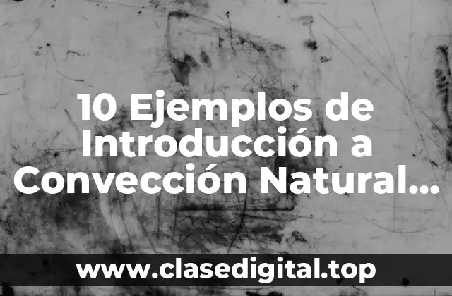 10 Ejemplos de Introducción a Convección Natural y Forzada en Termodinámica