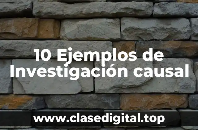 10 Ejemplos de Investigación causal
