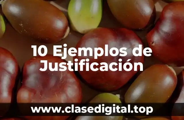 Ejemplos de justificación