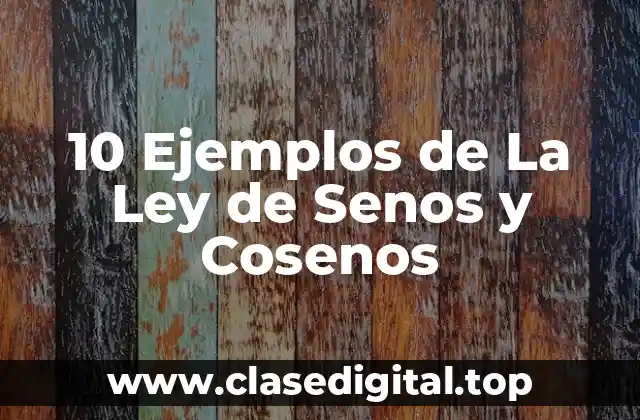 10 Ejemplos de La Ley de Senos y Cosenos