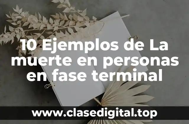 10 Ejemplos de La muerte en personas en fase terminal