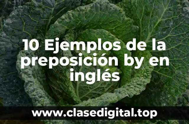 10 Ejemplos de la preposición by en inglés
