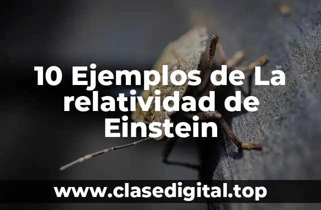 10 Ejemplos de La relatividad de Einstein