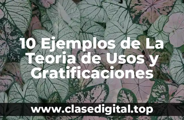 10 Ejemplos de La Teoria de Usos y Gratificaciones