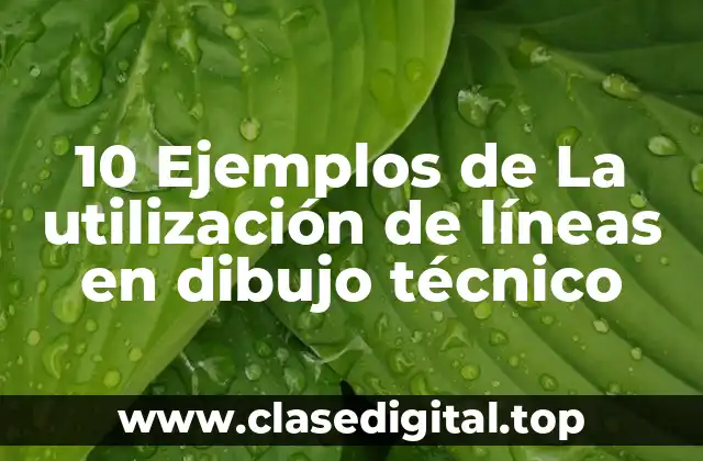 10 Ejemplos de La utilización de líneas en dibujo técnico