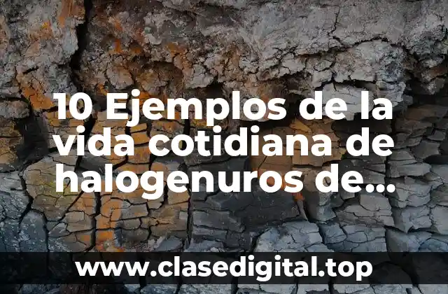 10 Ejemplos de la vida cotidiana de halogenuros de éteres