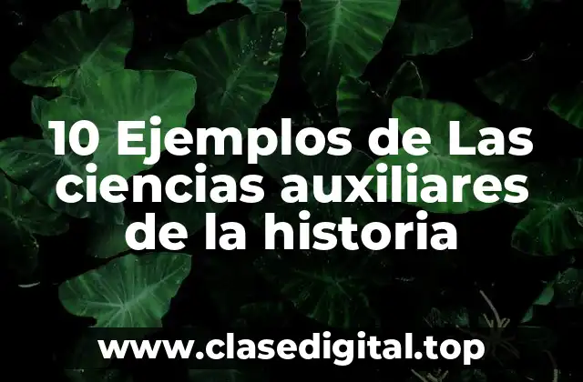 10 Ejemplos de Las ciencias auxiliares de la historia