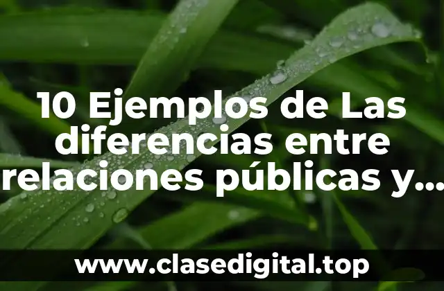 10 Ejemplos de Las diferencias entre relaciones públicas y marketing