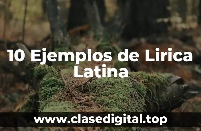 10 Ejemplos de Lirica Latina