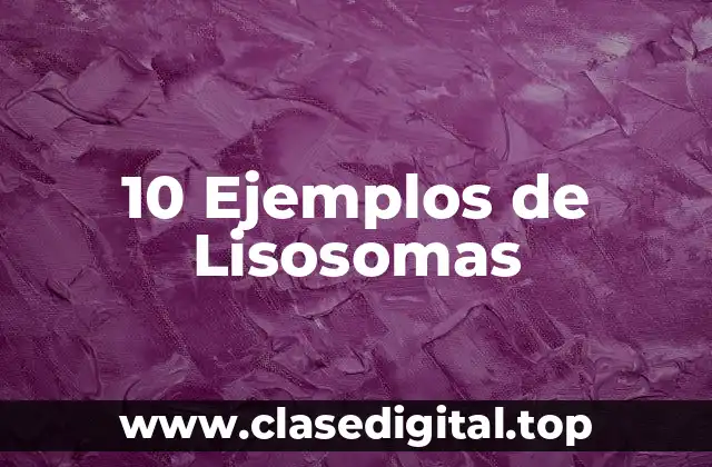 Ejemplos de lisosomas