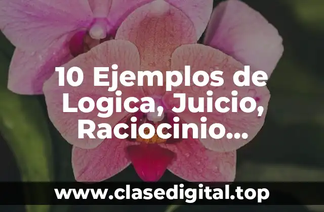 10 Ejemplos de Logica, Juicio, Raciocinio, Antologia, Epitologia y Ontologia