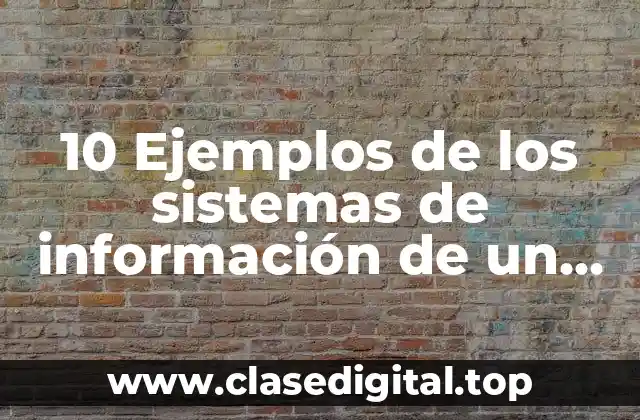 10 Ejemplos de los sistemas de información de un siclo abierta