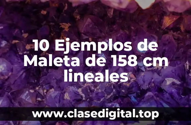 10 Ejemplos de Maleta de 158 cm lineales
