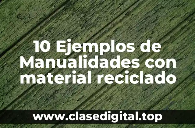 10 Ejemplos de Manualidades con material reciclado