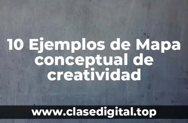 10 Ejemplos de Mapa conceptual de creatividad