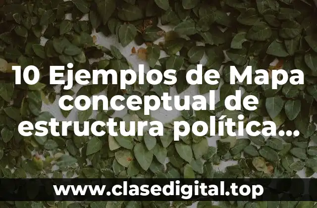 Ejemplos de mapa conceptual de estructura política de México